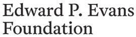 A black and white image of the logo for the edward p. Lee foundation